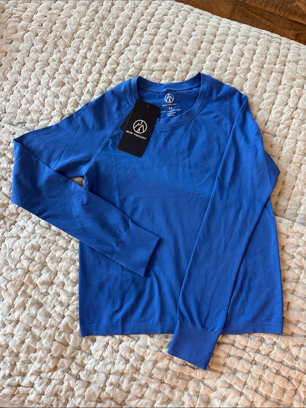 Kids Active-Tech Long Sleeve Crew Tee in Blue